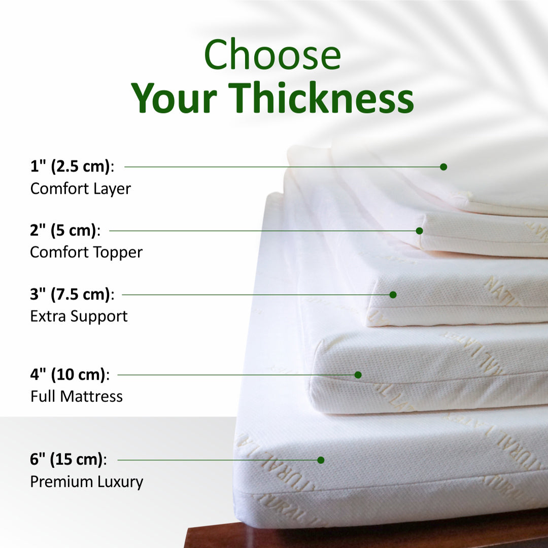 100% Natural Thai Latex Mattress | Orthopedic Support | Russian & Custom size