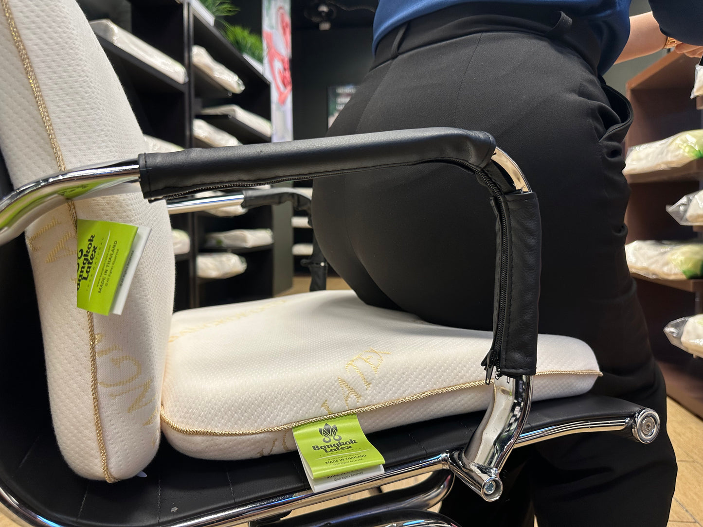 Sittdyna för ergonomisk stol i 100 % naturlatex