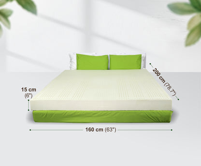 ที่นอนยางพาราแท้ 160x200x15 ซม. (5.5 ฟุต 6 นิ้ว)  