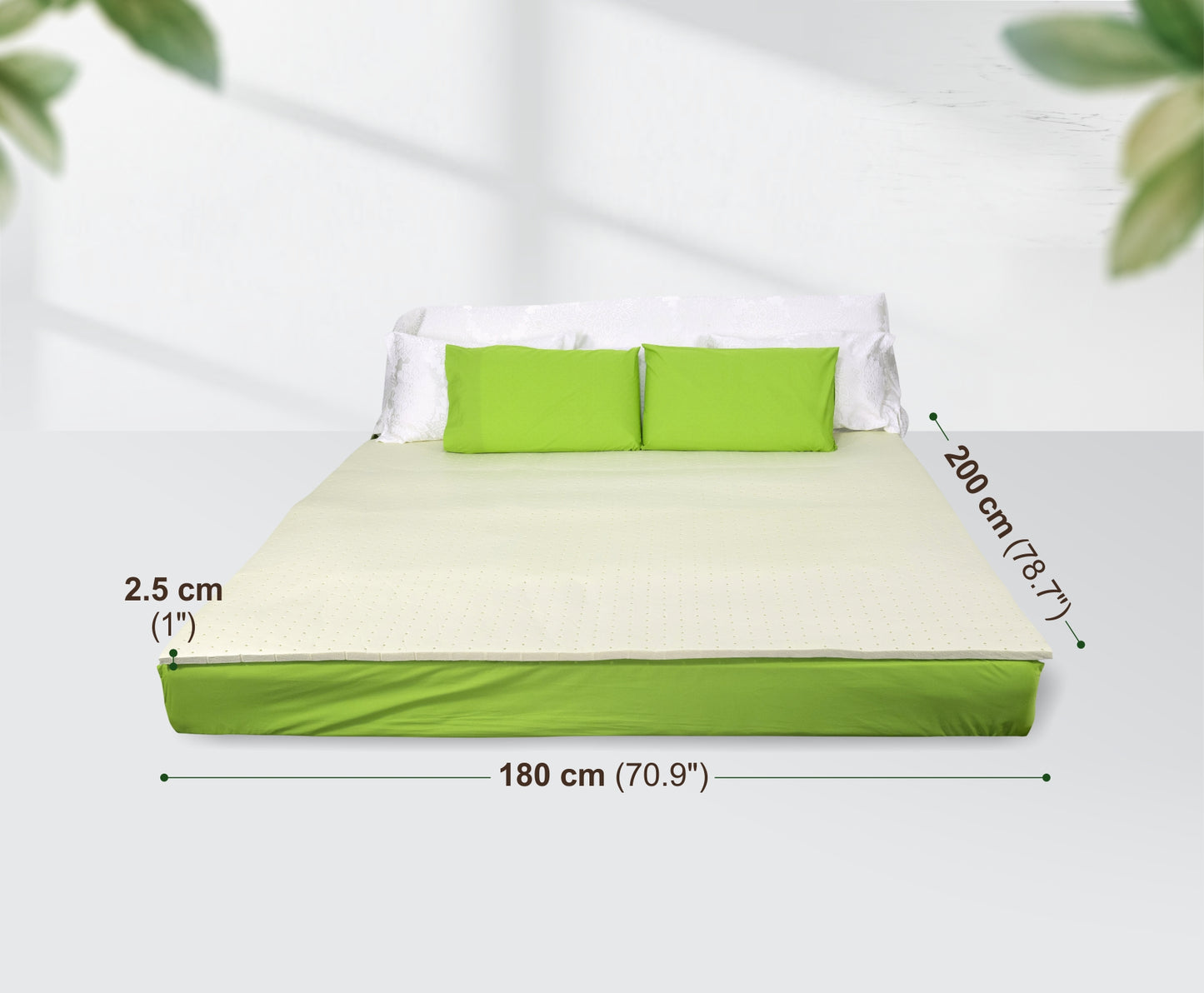 King size MATTRESS (topper) 180x200x2.5cm (6ft*1in)