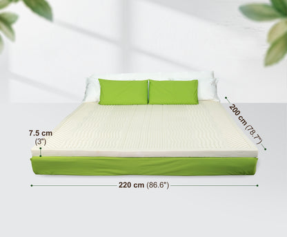 ที่นอนยางพาราแท้ 220x200x7.5 ซม. (7 ฟุต 3 นิ้ว)  