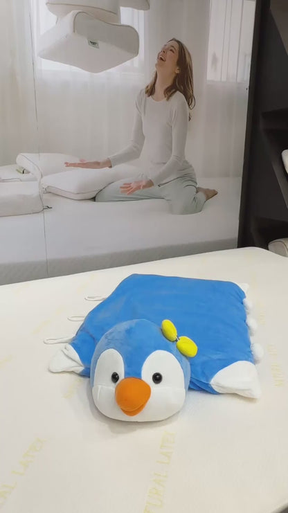 หมอนตุ๊กตายางพาราแท้  "เพนกวิน"