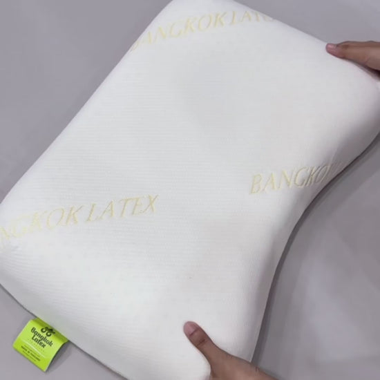 Bangkok Latex "CANDY" – 100% Organic Natural Thai Latex Pillow (Back Sleepers)