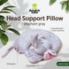 Travel Pillow of Traditional Shape Elephant Gray