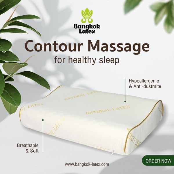 Massage pillow with bolsters CONTOUR-massage