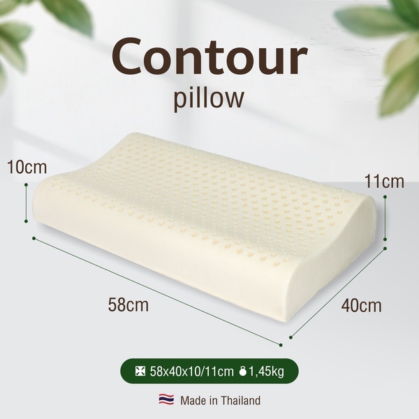 Smooth pillow with bolsters CONTOUR