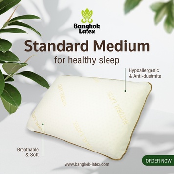 Smooth pillow of traditional shape STANDARD Medium