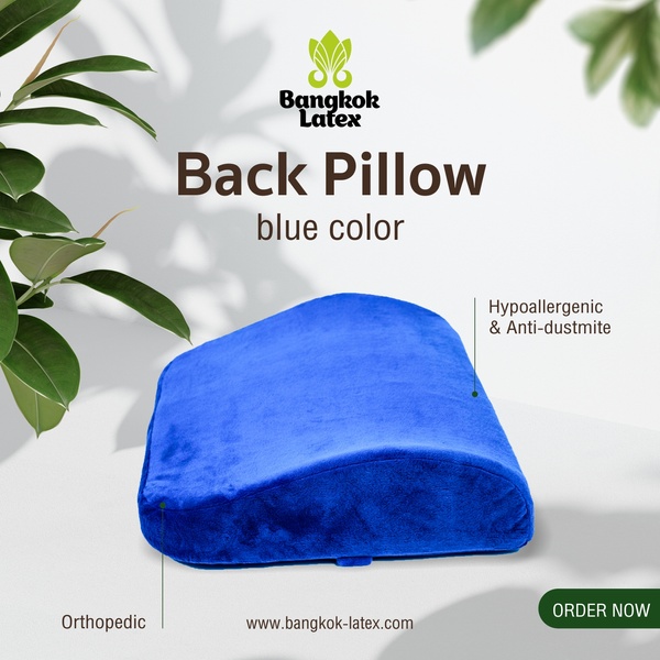 Подушка на спинку стула синий (плюш) BCK-BL фото