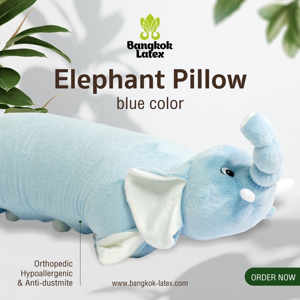 Pillow Toy "Elephant" Blue