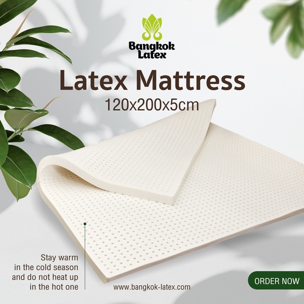 Natural Latex Mattress Size 120x200x5 cm
