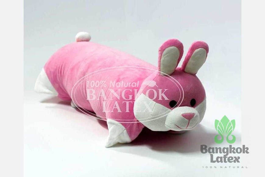 乳胶玩具枕 奶牛款 "Rabbit" Pink