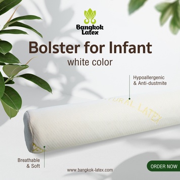 Natural Latex Bolster "Infant" White