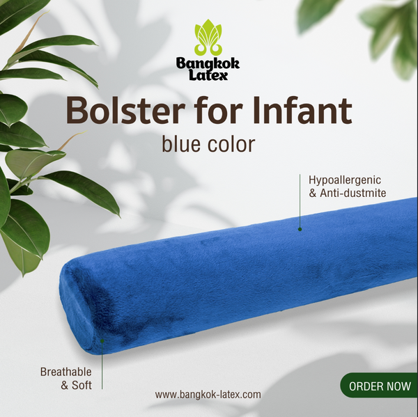 หมอนข้างสำหรับทารก สีฟ้า BLS-IBL фото