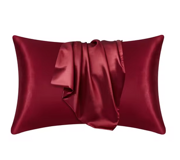 Pillowcase made of Thai silk red